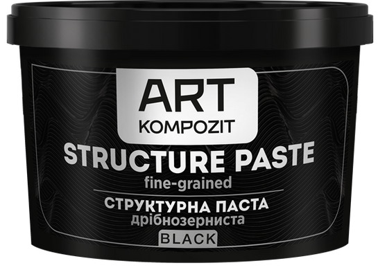 Паста структурная ART Kompozit мелкозернистая, черная, 1 л