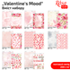 Набір дизайнерського паперу Valentine's Mood А4, 200г/м², двосторонній, матовий, 8 аркушів, ROSA TALENT 4823098522300 зображення 2 з 2