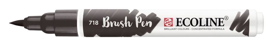 Пензель-ручка Ecoline Brushpen (718), Сіра тепла, Royal Talens