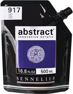 Краска акриловая Sennelier Abstract, Пурпурный №917, 500 мл, дой-пак