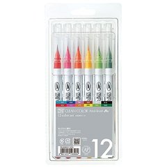 Набір маркерів ZIG Clean Color real brush colors, 12 штук, Kuretake