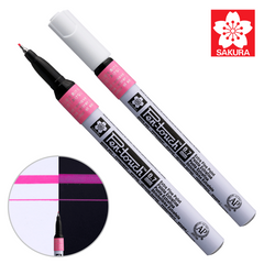 Маркер Pen-Touch Розовый, флуоресцентный, тонкий (Extra Fine) 0,7 мм, Sakura