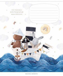 Тетрадь ученическая Precious moments А5, 12 листов в косую линию, вододисперсионная обложка, Школярик
