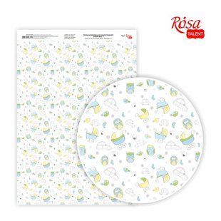 Бумага дизайнерская Sweet Boy №7, А4, 21x29,7 см, 250г/м&sup2;, односторонняя, глянцевая, ROSA TALENT