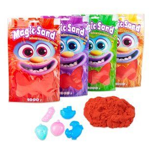 Кинетический песок Strateg Magic sand красный в пакете, 1000 г