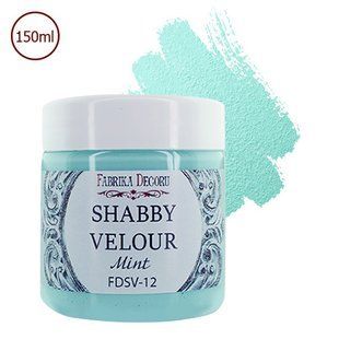 Фарба акрилова Shabby Velour, М'ятний, 150 мл, Fabrika Decoru