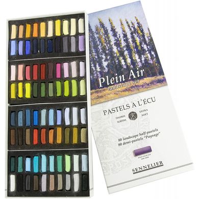 Набір сухої пастелі Sennelier серія "A L'écu" Пейзаж (Landscape), 80 кольорів, 1/2, картон