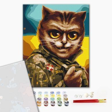 Картина по номерам Котик Главнокомандующий &copy; Марианна Пащук, 40х50 см, Brushme