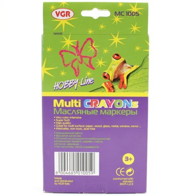 Супер-мел для разных поверхностей Multi Crayons, 5 штук, VGR