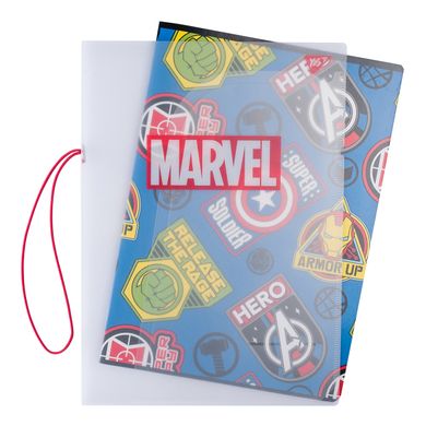 Тетрадь А4, 48 листов в клетку, в пластиковой папке с рисунком Marvel Hero, YES