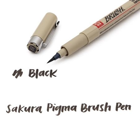 Лайнер-пензель PIGMA Brush, Чорний, Sakura