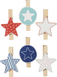 Набор деревянных прищепок Звезды, 4,8 см, 6 штук, Knorr Prandell 4011643973978 фото 2 с 2