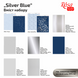 Набор дизайнерской бумаги Silver Blue А4, 200г/м², двусторонний, с тиснением и эффектами, 8 листов, ROSA TALENT 4823098523673 фото 2 с 2