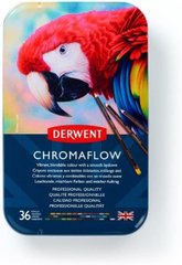 Набір кольорових олівців Chromaflow, металева коробка, 36 штук, Derwent