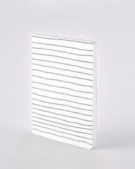 Блокнот Graphic L Light, Lines by Myriam Beltz, 16,5х22 см, 120 г/м², 88 аркушів, Nuuna