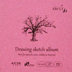 Альбом для рисунка Authentic Layflat, 14x14 см, 120 г/м2, 48 листов, Smiltainis