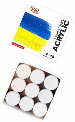 Набор акриловых красок Ukraine, 9x10 мл, ROSA START