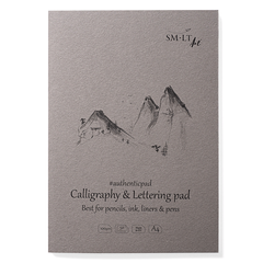 Альбом-склейка для каліграфії та леттерінгу Authentic А4, 21х29,7 см, 100 г/м2, білий, 50 аркушів, Smiltainis