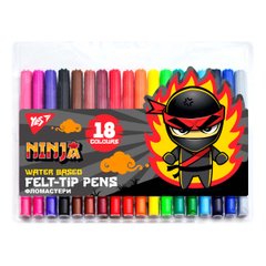 Фломастери Ninja, 18 кольорів, YES