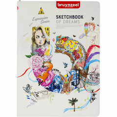 Блокнот Sketch/Notebook, 140 г/м2, 21х29,7 см, 80 аркушів, білий, Bruynzeel