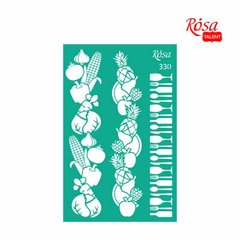 Трафарет многоразовый самоклеющийся Бордюрный №330 Recipe book, 13х20 см, ROSA TALENT
