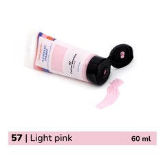 Краска акриловая глянцевая, Светло-розовая, 60 мл, Brushme