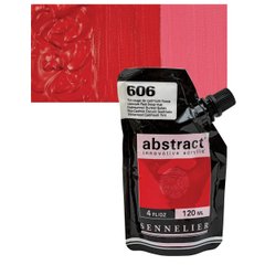Краска акриловая Sennelier Abstract, Кадмий красный темный №606, 120 мл, дой-пак