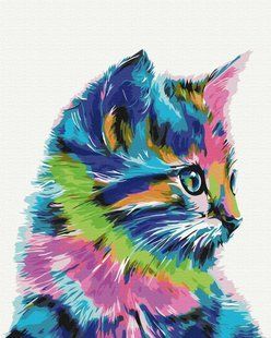 Картина по номерам Котик в краске, 40х50 см, Brushme