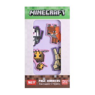 Закладки-стікери Yes Minecraft Spring, пластик, 80 шт, 4x20