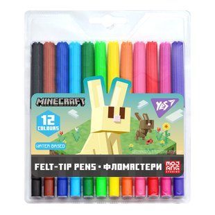 Фломастери Yes Minecraft Spring, 12 кольорів