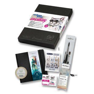 Набор подарочный DaVinci Gift Box, скетчбук, акварель, кисти