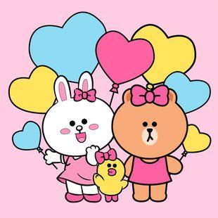 Картина за номерами Line Friends Коні Саллі Чоко та повітряні кульки, 25х25 см, LED підсвітка, Santi