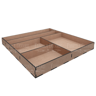 Мікс бокс-Органайзер на 5 комірок, 3,3х30x30 см, МДФ, Fabrika Decoru