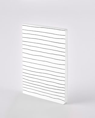 Блокнот Graphic L Light, Lines by Myriam Beltz, 16,5х22 см, 120 г/м², 88 аркушів, Nuuna