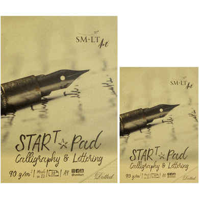 Альбом-склейка для каллиграфии и леттеринга Start T А4, 90 г/м2, 30 листов, в точку, Smiltainis