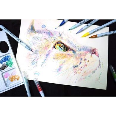 Набор маркеров ZIG Clean Color real brush colors B, 12 штук, Kuretake
