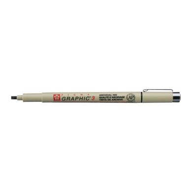 Лайнер-маркер PIGMA GRAPHIC 3 мм, Черный, Sakura