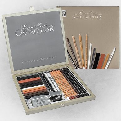 Набор карандашей для рисунка Passion Box, деревянная коробка, 25 штук, Cretacolor