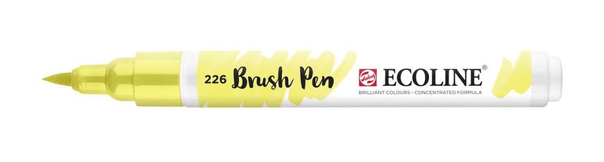 Кисть-ручка Ecoline Brushpen (226), Пастельный желтый, Royal Talens