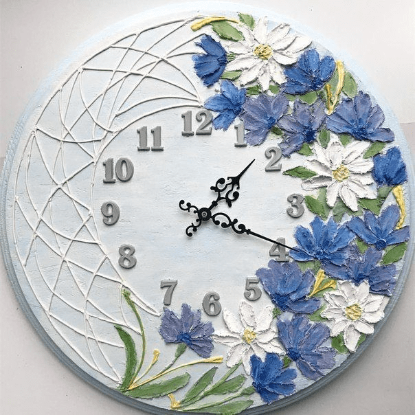 годинник текстурною пастою